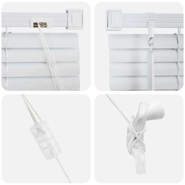 Вертикални щори Бяло 130 x 135 см Алуминий