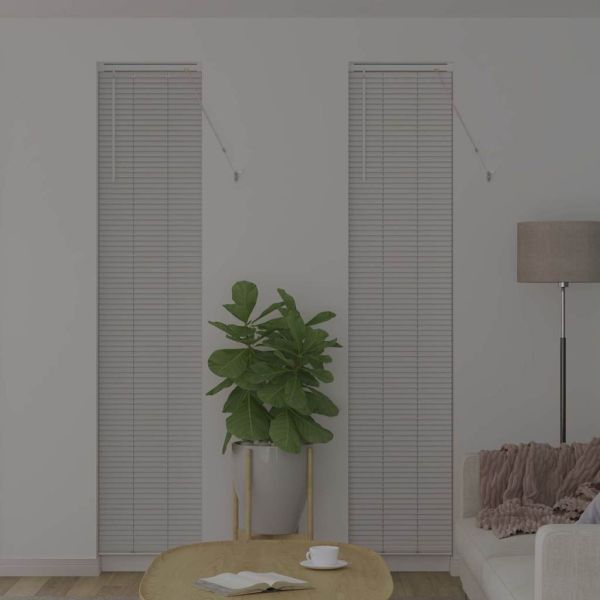 Вертикални щори Бяло 220 x 45 см Алуминий