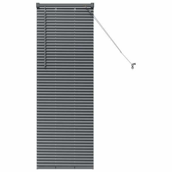 Вертикални щори Тъмен сив 130 x 40 см Алуминий