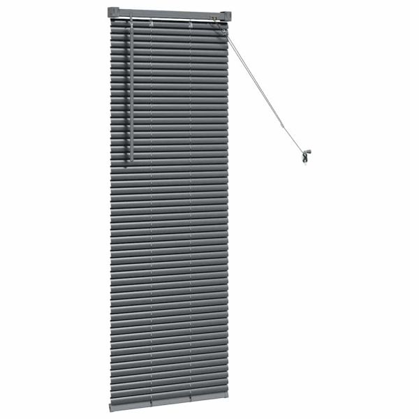 Вертикални щори Тъмен сив 130 x 40 см Алуминий
