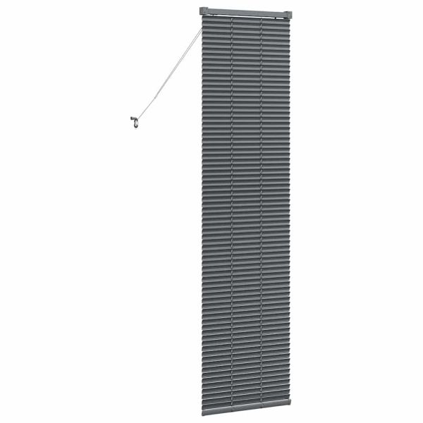 Вертикални щори Тъмен сив 175 x 45 см Алуминий