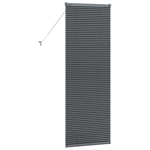 Вертикални щори Тъмен сив 175 x 55 см Алуминий