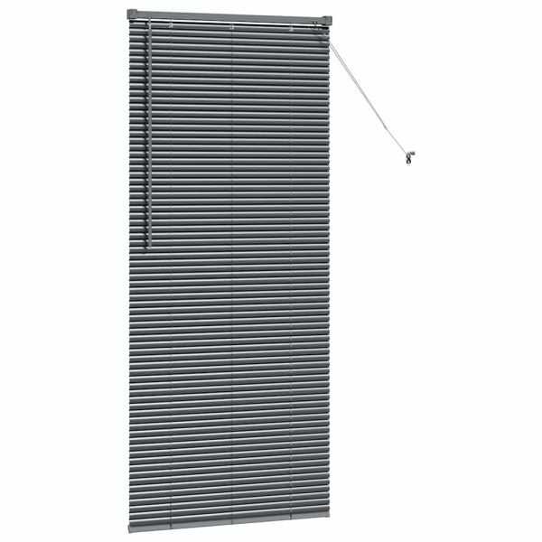 Вертикални щори Тъмен сив 175 x 70 см Алуминий
