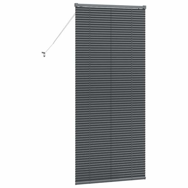 Вертикални щори Тъмен сив 175 x 70 см Алуминий