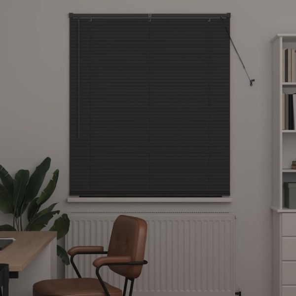Вертикални щори Тъмен сив 175 x 110 см Алуминий