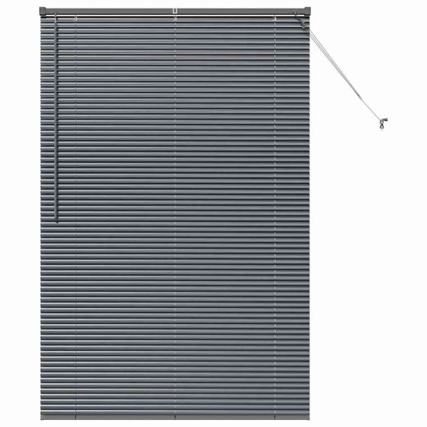 Вертикални щори Тъмен сив 175 x 115 см Алуминий