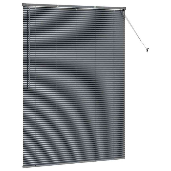 Вертикални щори Тъмен сив 175 x 125 см Алуминий