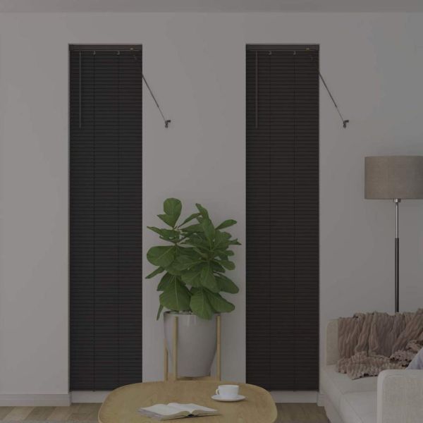 Вертикални щори Тъмен сив 220 x 40 см Алуминий