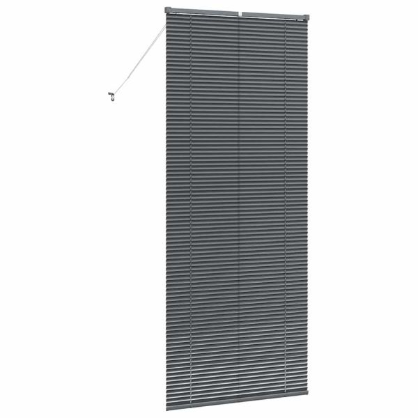 Вертикални щори Тъмен сив 220 x 95 см Алуминий