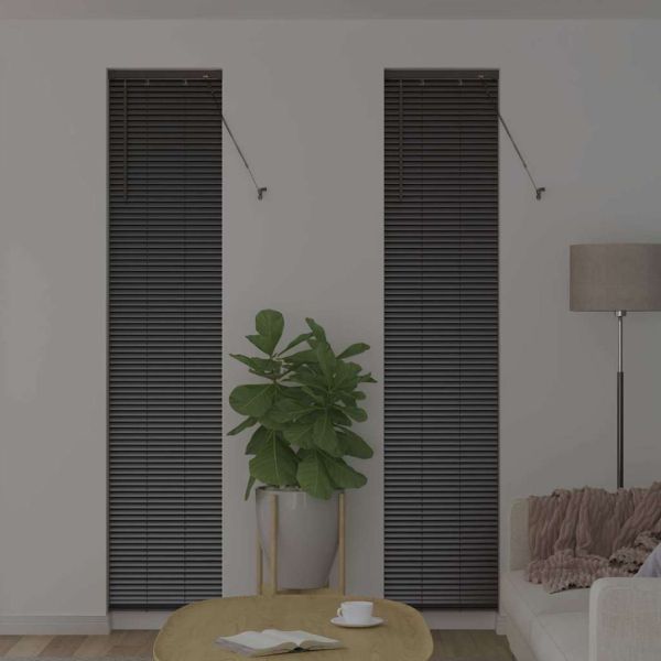 Вертикални щори Черно 220 x 45 см Алуминий