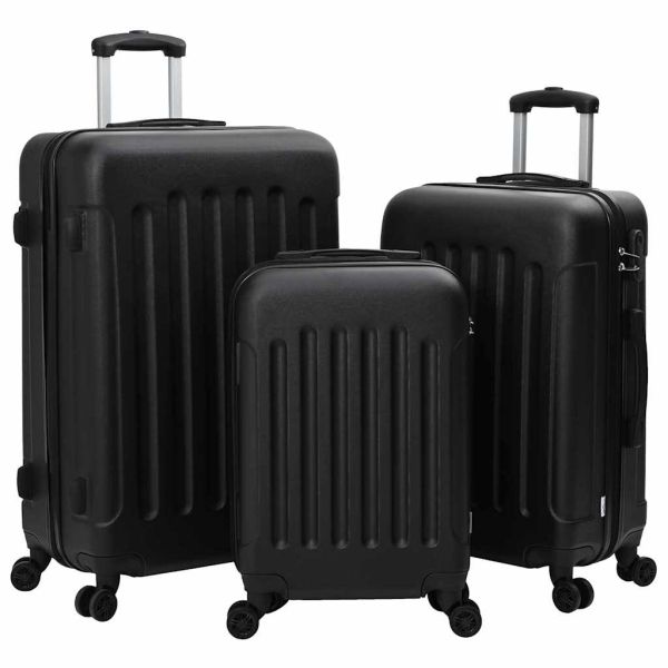 Куфар с заключване 3 pcs Черно 50 x 31 x 78 см ABS пластмаса