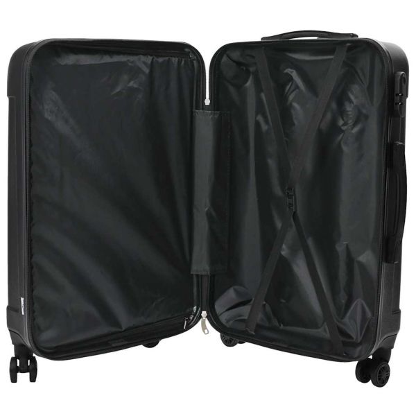 Куфар с заключване 3 pcs Черно 50 x 31 x 78 см ABS пластмаса