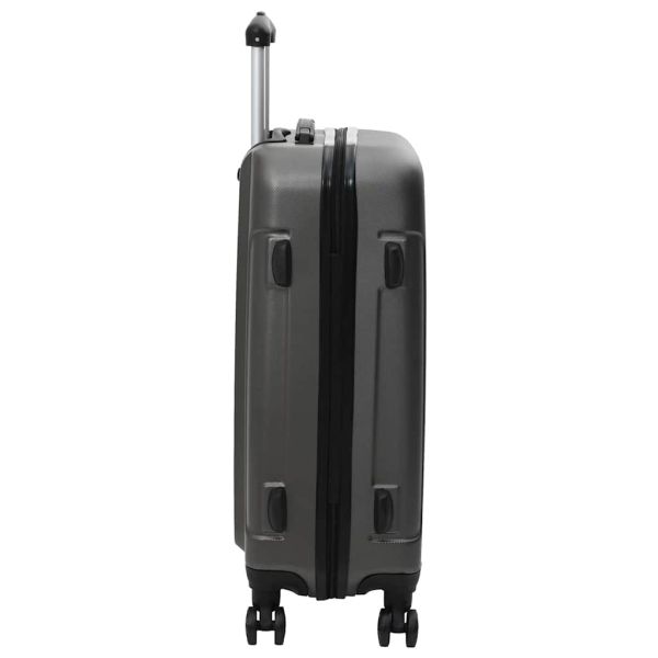 Куфар 3 pcs Тъмен сив 50 x 31 x 78 см ABS пластмаса
