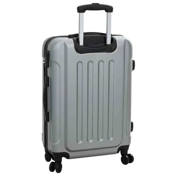 Куфар с заключване 3 pcs Сребрист 50 x 31 x 78 см ABS пластмаса