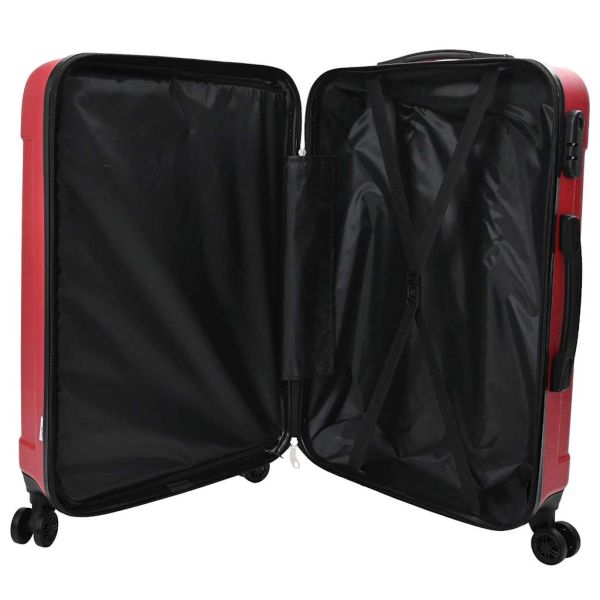 Куфар с заключване 3 pcs Червено 50 x 31 x 78 см ABS пластмаса