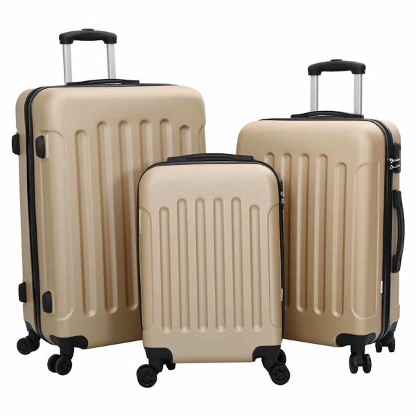 Куфар 3 pcs Шампанско 50 x 31 x 78 см ABS пластмаса