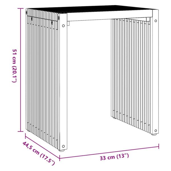 Странична масичка за градина 3 pcs Кафяво 33 x 44,5 x 51 см