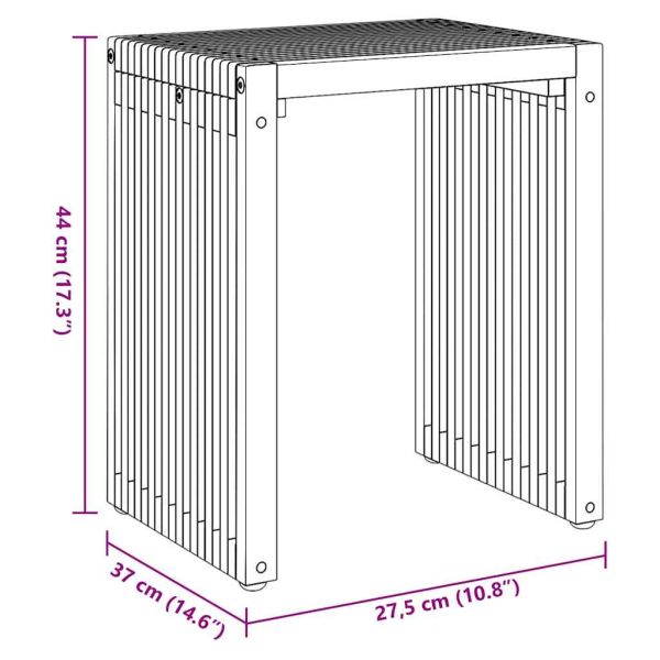 Странична масичка за градина 3 pcs Кафяво 33 x 44,5 x 51 см