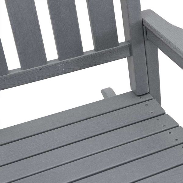 Люлеещо се кресло за градина Светлосиво 92 x 70 x 108 см HDPE