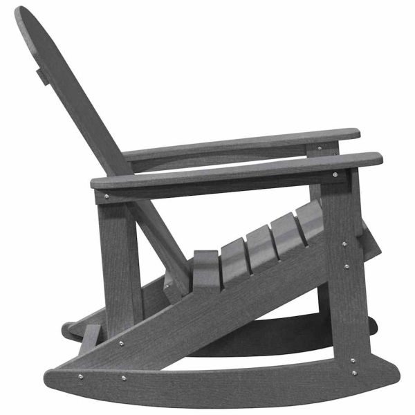 Люлеещ се стол Adirondack Светлосиво 92 x 73,5 x 92 см HDPE