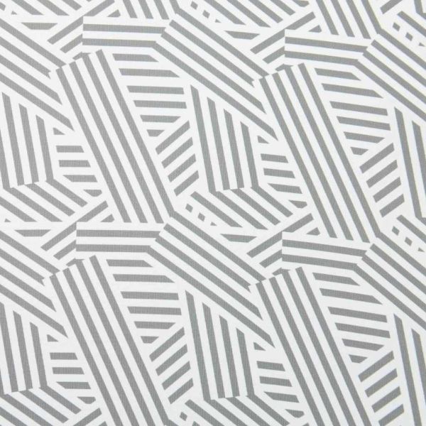 Плажен чадър Сив и бял 160 x 160 x 196 см Полиестер и стомана