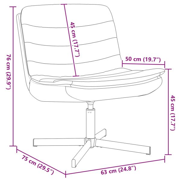 Въртящ се стол Синьо 63 x 75 x 76 см текстил