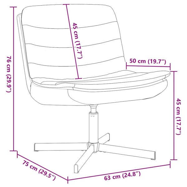 Въртящ се стол Облачно сиво 63 x 75 x 76 см текстил