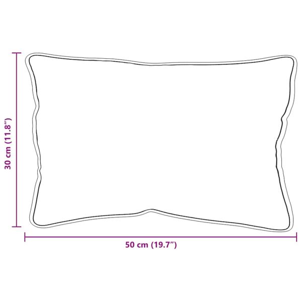 Възглавница с възглавница 2 pcs Бяло 51 x 31 x 20 см Полиестер