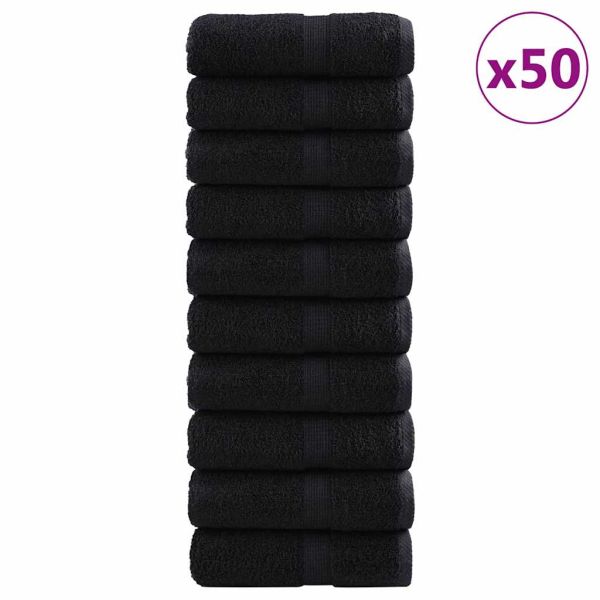 Хавлия за гости SOLUND 50 pcs Черно 30 x 50 cm 550 gsm