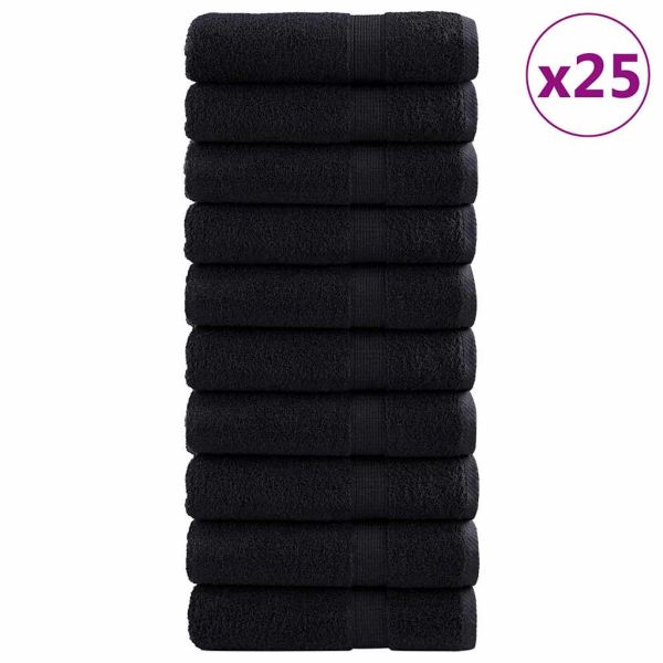 Хавлия за гости SOLUND 25 pcs Черно 70 x 140 cm 550 gsm