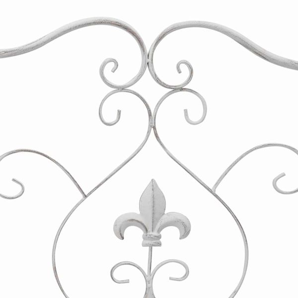 Градинска пейка Антично бяло 104 x 54 x 93 см Стомана