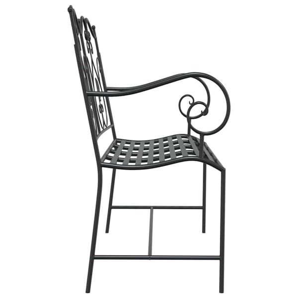 Градинска пейка Черно 104 x 54 x 93 см Стомана