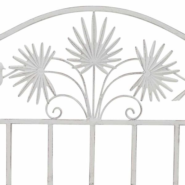 Градинска пейка Антично бяло 104 x 52,5 x 89 см Стомана