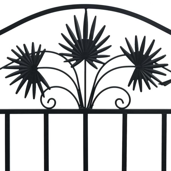 Градинска пейка Черно 104 x 52,5 x 89 см Стомана