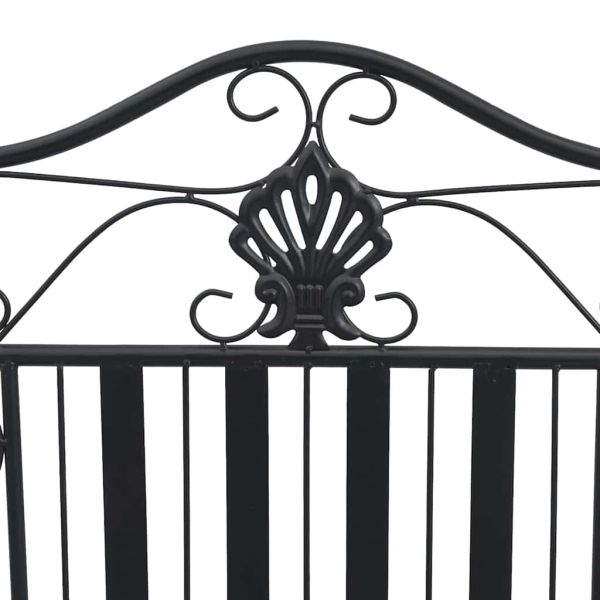 Градинска пейка Черно 103,5 x 59 x 89 см Стомана