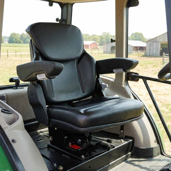 Тракторна седалка с окачване Черно 60 x 58 x 72 см