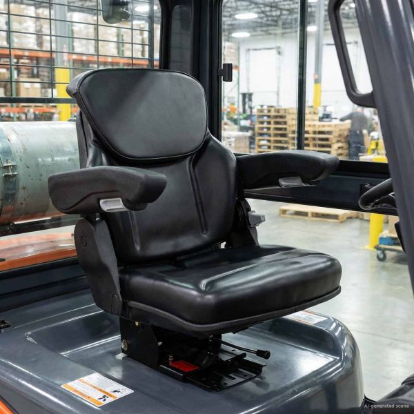 Тракторна седалка с окачване Черно 60 x 58 x 72 см