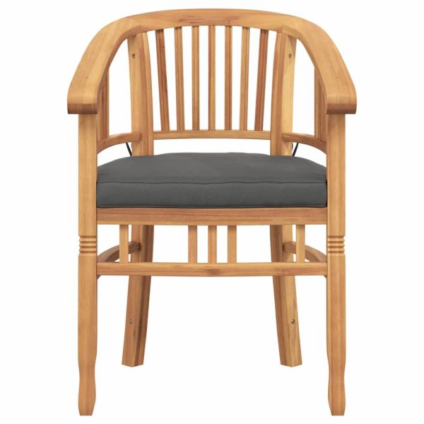 Стол 2 pcs Кафяво 63 x 58 x 89 см Солидно тиково дърво