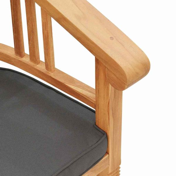 Стол 2 pcs Кафяво 63 x 58 x 89 см Солидно тиково дърво