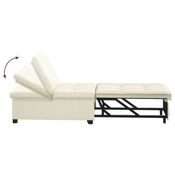 Диван легло Крем 194 x 67 x 82 см Кадифе