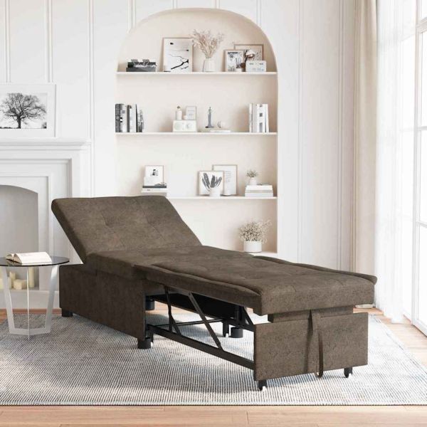 Диван легло Тъмен сив 194 x 67 x 82 см Тъкан Huahua