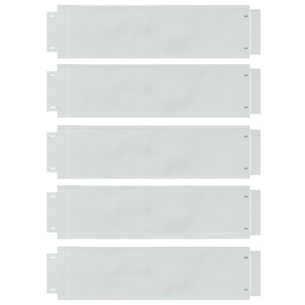 Ограничители за тревни площи 5 pcs Сребрист 100 x 25 x 0,07 см