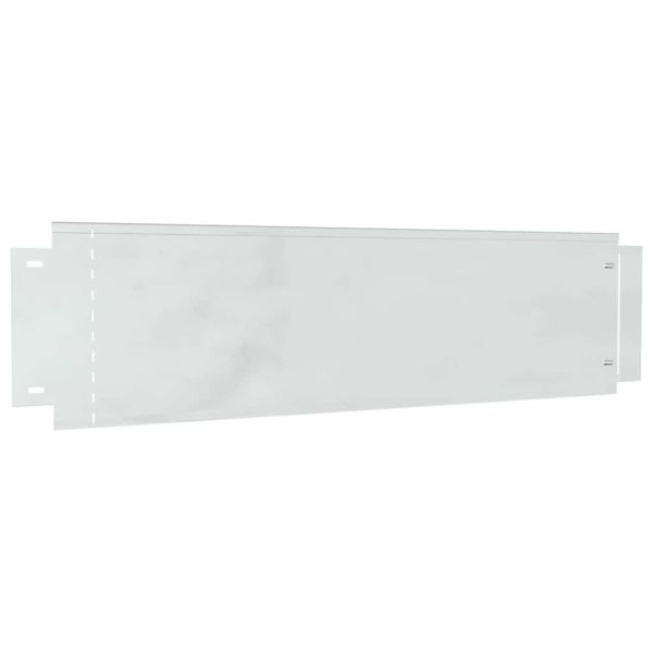 Ограничители за тревни площи 10 pcs Сребрист 100 x 25 x 0,07 см
