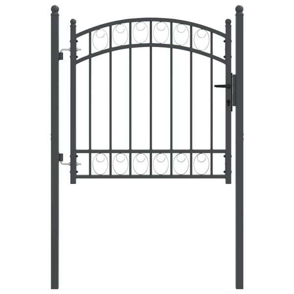 Врата за ограда EMMEN 100 x 100 cm Прахово покритие стомана Сив
