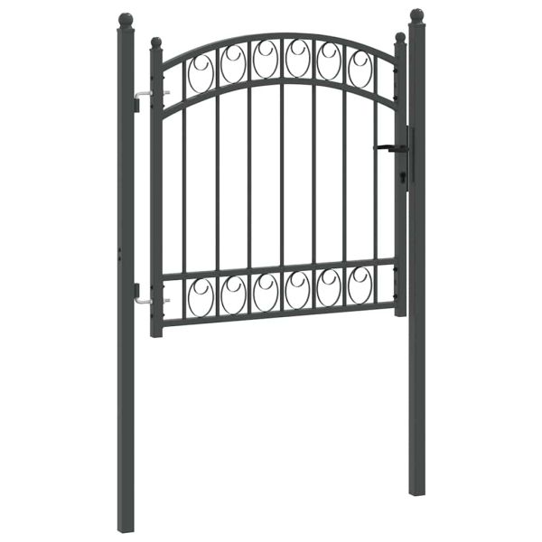 Врата за ограда EMMEN 100 x 100 cm Прахово покритие стомана Сив