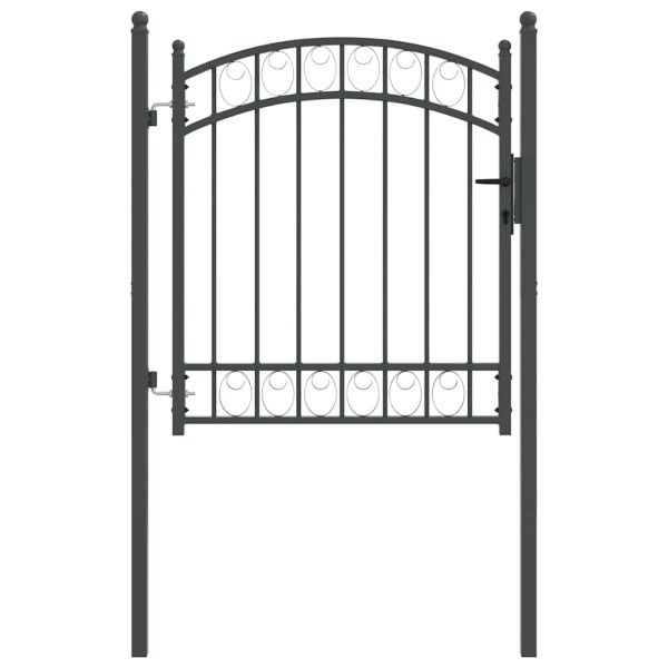 Врата за ограда EMMEN 125 x 100 см Прахово покритие стомана Сив