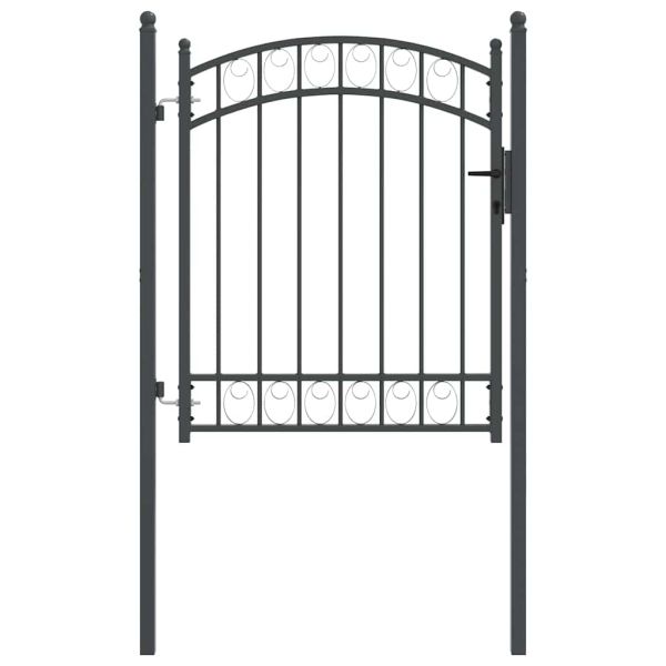 Врата за ограда EMMEN 150 x 100 cm Прахово покритие стомана Сив