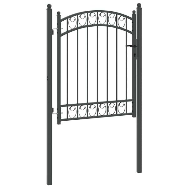 Врата за ограда EMMEN 150 x 100 cm Прахово покритие стомана Сив