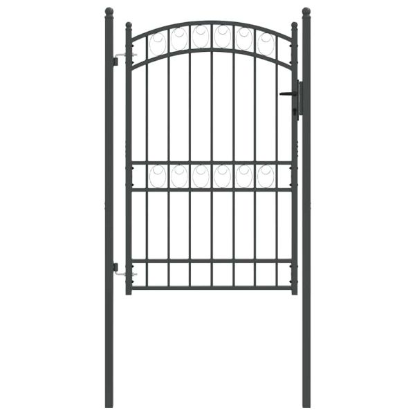 Врата за ограда EMMEN 200 x 100 cm Прахово покритие стомана Сив