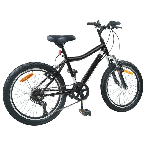 Детски Велосипед 20 инча 6-Speed за 6–11 години Черно